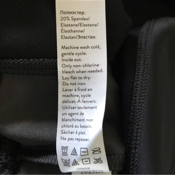 SPANX Black Panel Faux Leather Ponte Shaping Leggings Size Large - Picture 10 of 14